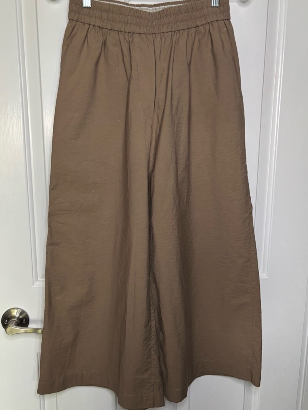 EUC LOEWE PAULA'S IBIZA HIGH RISE CULOTTES TAN COTTON-BLEND SIZE MEDIUM